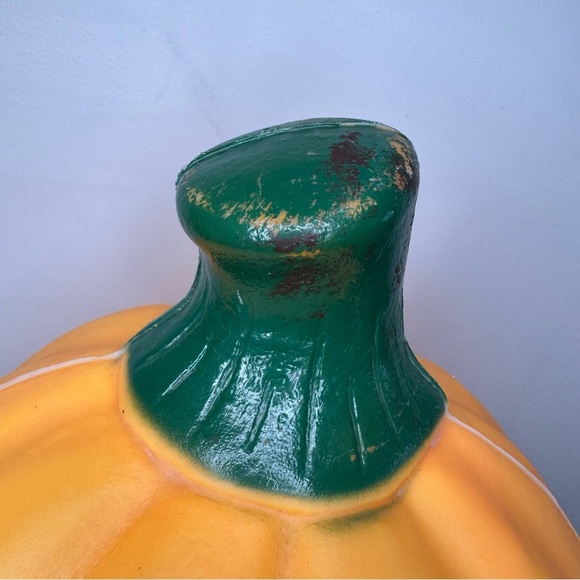 Vintage Halloween Large Pumpkin Blow Mold 21” Jack o' Lantern - Picture 9 of 10
